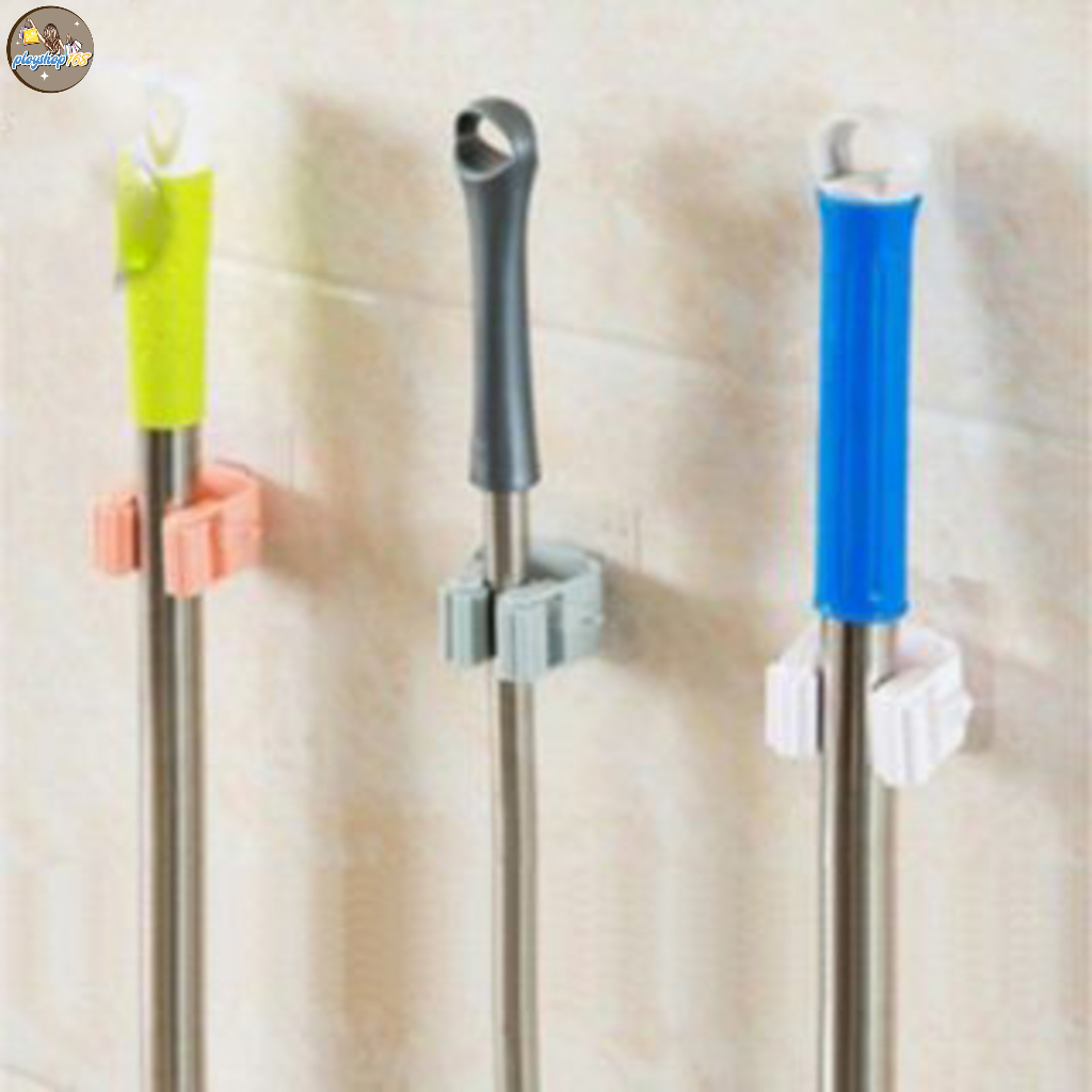 ที่แขวนไม้กวาด ไม้ถูพื้น รับน้ำหนักได้1-5กก. ไม้ต้องเจาะผนัง โปรดอ่านก่อนสั่ง