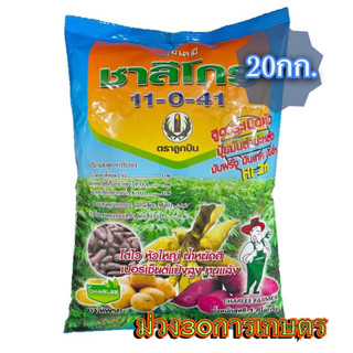 ✅ ชาลีโกร (11-0-41) 20 กิโลกรัม ปุ๋ยระเบิดหัวมันทุกชนิด พืชหัว หอมแดง หัวหอม ผักต่างๆ กะหล่ำ ตราลูกปืน