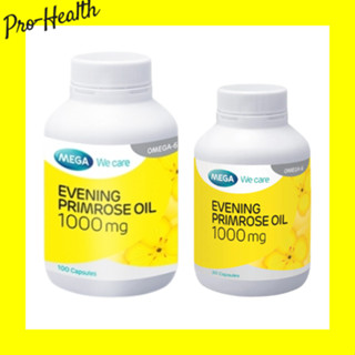 Mega We Care Evening Primrose Oil EPO 1000mg 100 เม็ด อีฟนิ่งพริมโรส เมก้าวีแคร์ ขายดี