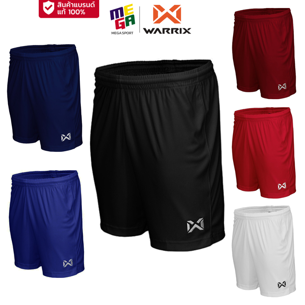 กางเกง กีฬา WARRIX กางเกงฟุตบอล ขาสั้น ปักโลโก้ เอวยางยืด มีเชือก ไซด์ S - 7L WP-1509 FBA009