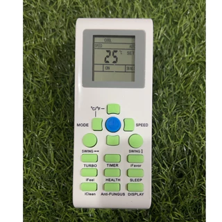 รีโมทแอร์ AMENA Turbo cool Electrolux อามีน่า ปุ่มเขียว แทนรีโมทเดิมหน้าตาแบบนี้ได้ ทุกรุ่น คุณภาพดีมาก