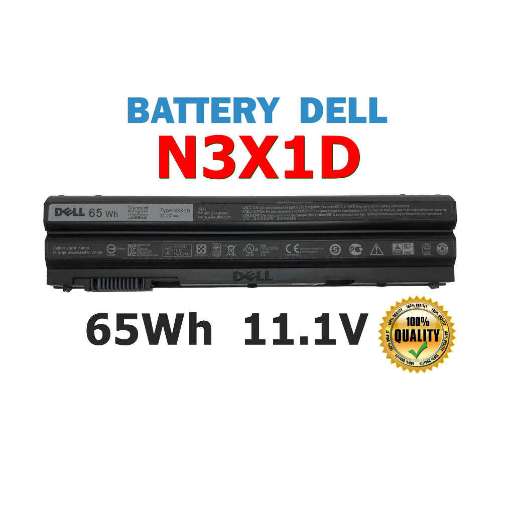 Dell แบตเตอรี่ N3X1D ของแท้ (สำหรับ Latitude E6440 E6540 M2800, Inspiron 5520 5525 5720 7720 T54FJ 8