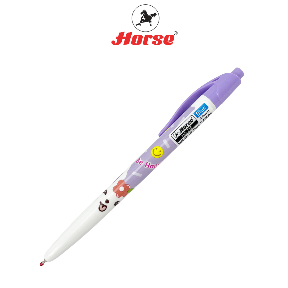 HORSE  (ตราม้า) ปากกาหมึกเจล 0.5mm Half Gel Pen  รุ่น HG-216 ลายการ์ตูน ตราม้า จำนวน 1 ด้าม - รูปที่ 2