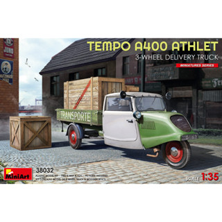 โมเดลประกอบ MiniArt 1/35 MI38032 TEMPO A400 ATHLET 3-WHEEL DELIVERY TRUCK