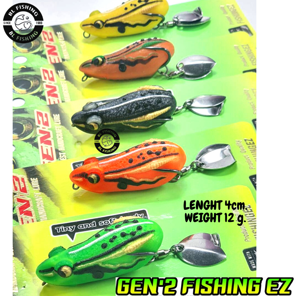 กบยาง GEN’2 FISHING EZ  ขนาด4.8 cm 6.5 g(รุ่นปรับปรุงใหม่ ชุดตัวเบ็ด FGS+)