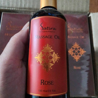 Satira Massage Oil : Rose น้ำมันนวดตัว กลิ่นกุหลาบ ออยทาผิว