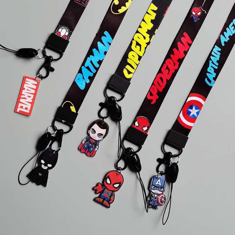 [ พร้อมส่งจากไทย]NEW สายคล้องคอลายการ์ตูน+ห่วงซิลิโคน สำหรับคล้องสิ่งของอเนกประสงค์