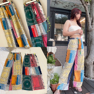 3สีใหม่⭐️ กางเกงโบฮีเมียน Bohemien pants กางเกงใส่ไปทะเล น้ำตก ภูเขา ชุดไปทะเล กางเกงผ้า กางเกงขายาวเอวยางยืด