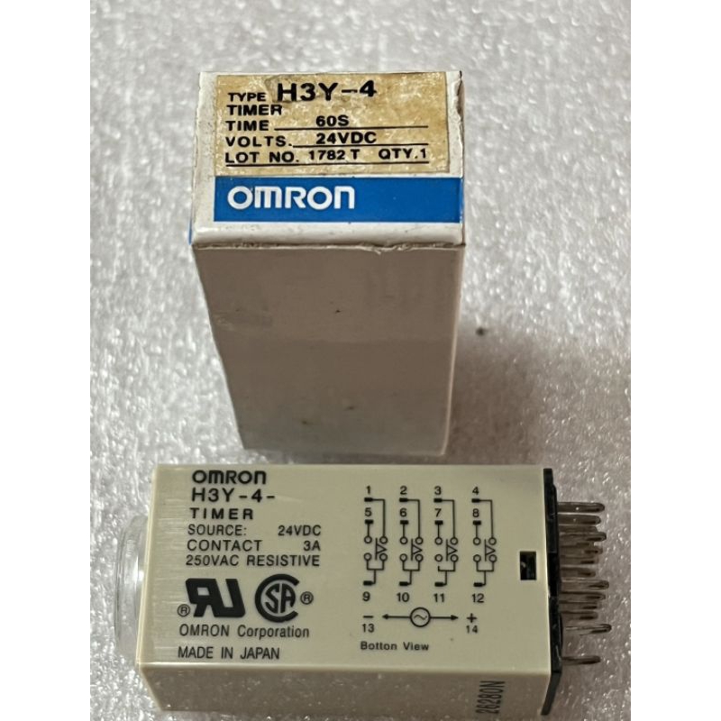 H3Y-4 OMRON (DC24V) Delay Timer Time Relay 0-60Sec With Base
