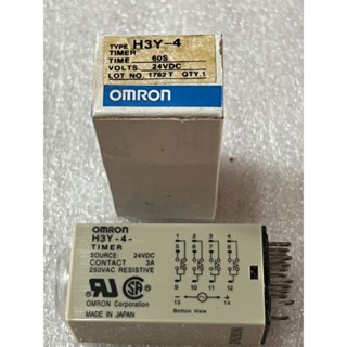 H3Y-4 OMRON (DC24V) Delay Timer Time Relay 0-60Sec With Base