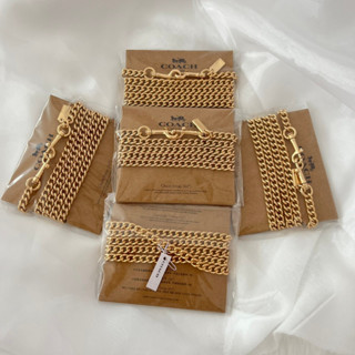 ของแท้100%พร้อมส่ง Coach F31126 Gold chain strap สายโซ่สะพายยาว