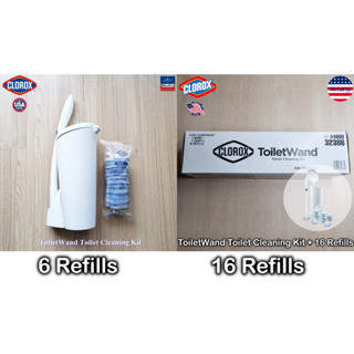 CLOROX® ToiletWand Toilet cleaning kit 3-in-1 starter kit ชุดทำความสะอาดห้องน้ำ แผ่นขัดใช้แล้วทิ้ง เข้าถึงซอกมุมลึก