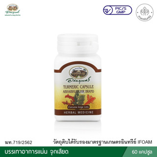 สามัญประจำบ้าน ขมิ้นชัน อภัยภูเบศร ขนาด 60 แคปซูล Turmeric 60 Capsules