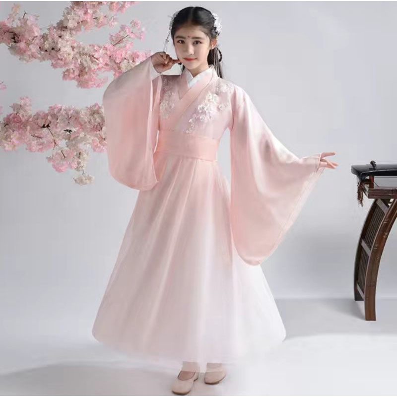 พร้อมส่ง ชุดจีน เด็ก-ผู้ใหญ่ ชุดจีนโบราณHanfu ชุดนางฟ้า