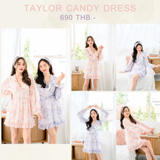 🌈𝑵𝑬𝑾 𝑨𝑹𝑹𝑰𝑽𝑨𝑳🍭( 690฿ ) #LNS118 " Taylor Candy Dress "