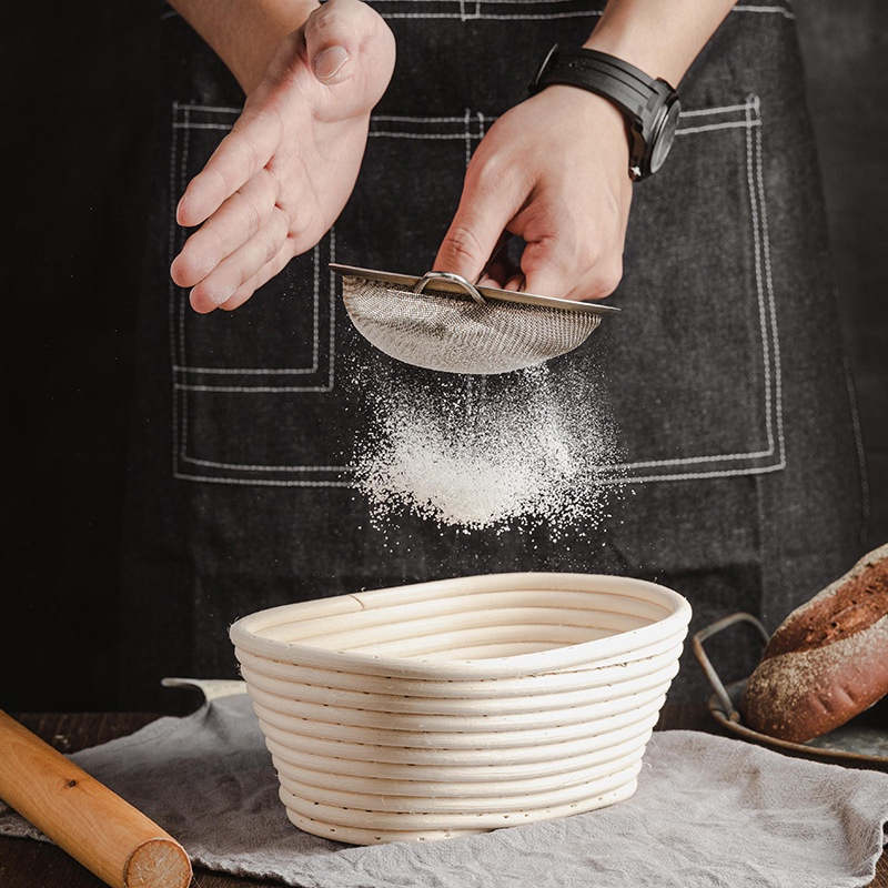 Furnitures2 Banneton proofing Basket for sourdough ตะกร้าหวายพร้อมผ้ารอง ตะกร้าขึ้นรูปขนมปัง