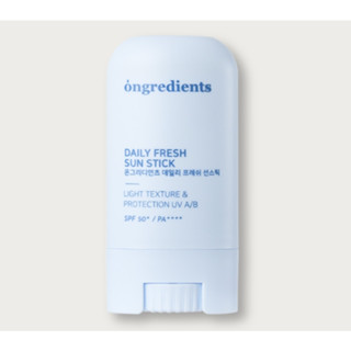 Ongredients daily fresh sun stick 15g.