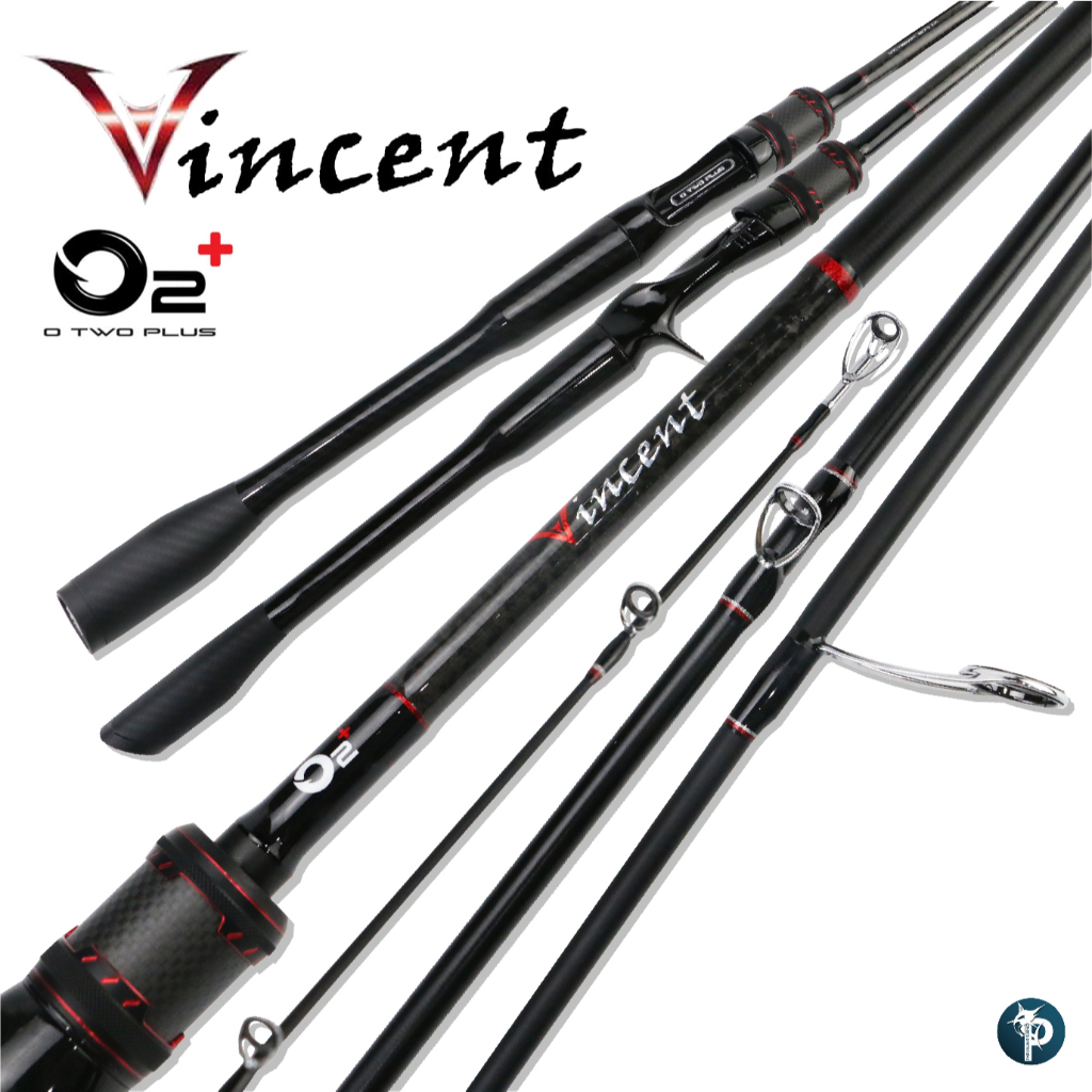 คันเบ็ด O2+ VINCENTด้ามKevlar ท่อนเดียว