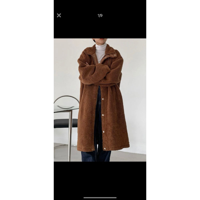 เสื้อโค้ทขนหมีsheinสีนำ้ตาลมือ1cuteมาก🐻ผู้หญิง