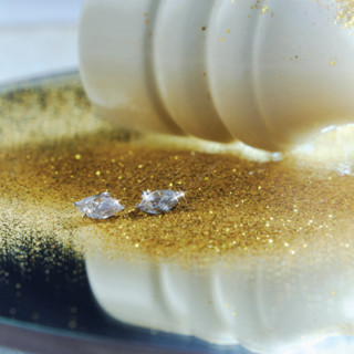 SWAN - Romantic Hug Marquise Stud Earring ต่างหูทรงมาร์คีช ล้อมรอบลวดลาย ต่างหูเงินแท้ ฝังเพชรคิวบิกเซอร์โคเนีย cubic zi