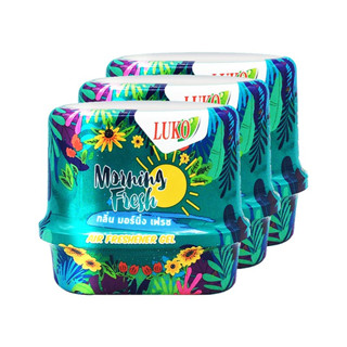 LUKO ลูโก้ เจลน้ำหอมปรับอากาศ กลิ่นมอนิ่ง เฟรช 180 กรัม (แพ็ค 3) (8858764802734)