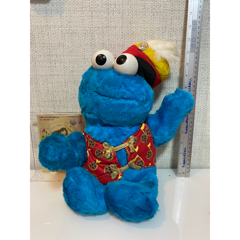 Cookie Monster  ©1999 Mattel Vintage Sesame Street มอมซักออกค่ะ รางถ่านไม่สวยเล็กน้อย ของแท้