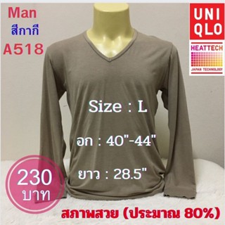 A518 เสื้อฮีทเทคชาย uniqlo heattech man มือ2