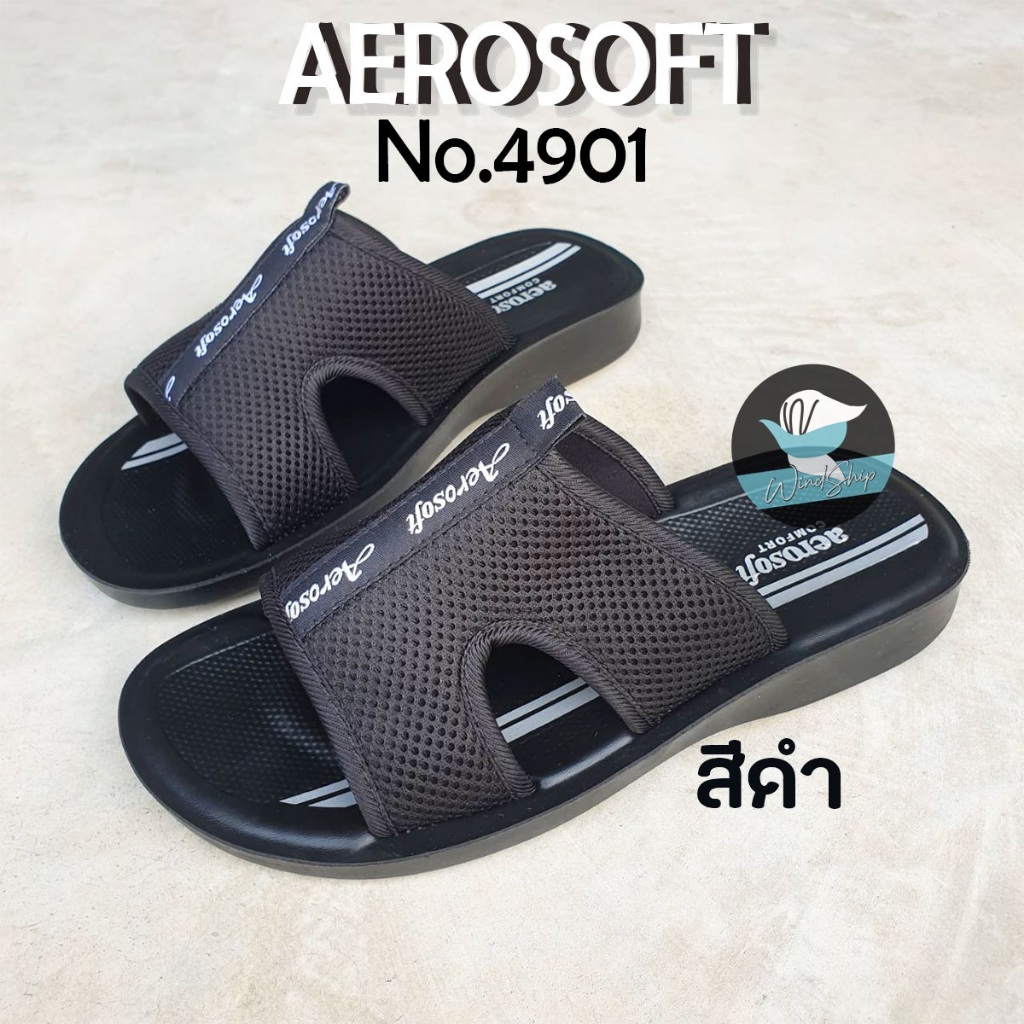 Aerosoft No.4901 รองเท้าแตะผู้ชาย แอโร่ซอฟ รองเท้าสวม เพื่อสุขภาพ (AS4901)
