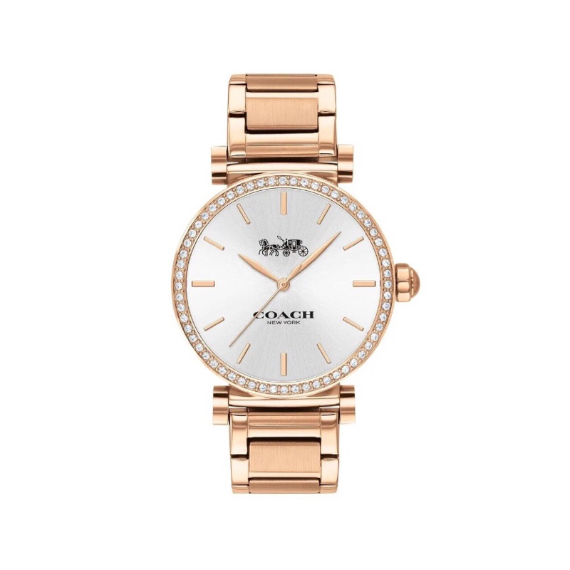 🔥 Coach Madison Rose Gold Stainless White Dial Gold Watch 14503580