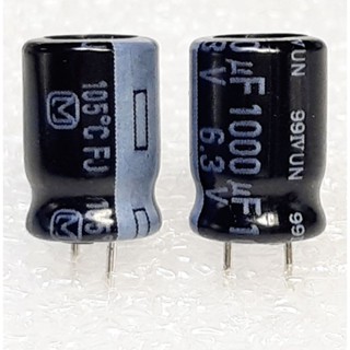 Panasonic FJ 1000uf 6.3v 105° capacitor ตัวเก็บประจุ คาปาซิเตอร์