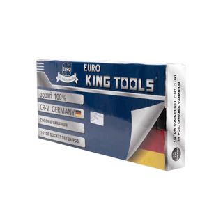EURO KING TOOLS ชุดเครื่องมือ ประแจ ชุดบล็อก 12เหลี่ยม จำนวน 24 ชิ้น ชุดประแจบล็อก ขนาด 1/2 (4หุน)