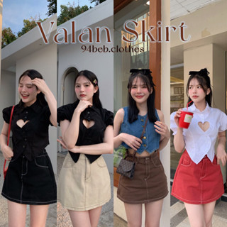 Valan Skirt นี้กระโปรงยีนส์สั้นพร้อมส่ง กระโปรงสั้นมีซับใน ฟรีไซส์เอวสม็อคทรงสวยเป๊ะมาก