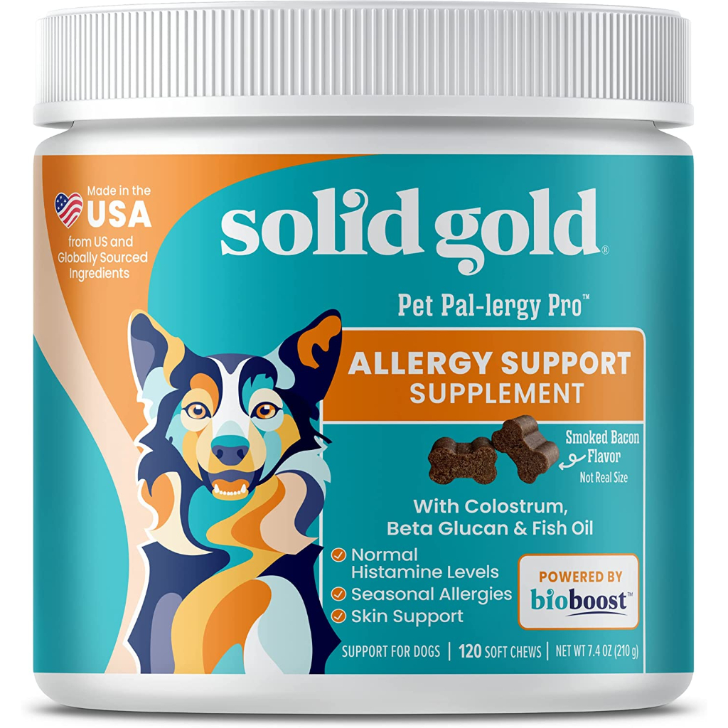Solid gold Allergy Support อาหารเสริมสุนัข ช่วยเสริมภูมิ ฟื้นฟูขน ผิวหนัง สารสกัดธรรมชาติ (ผลิตอเมริกา)