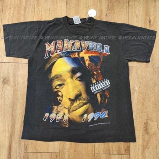 [MAKAVELI] TUPAC RAPPER HIPHOP BOOTLEG เสื้อฟอกเฟดสีสวยเหมือนงานเก่า