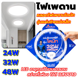 ✨ หลอดนีออนกลมโดนัท LED หลอดไฟเพดานโดนัท รุ่นแผ่นชิพแม่เหล็ก ✨ รุ่นโดนัท 24W-32W-48W สว่างมาก ใช้แทนหลอดไฟรุ่นเก่าได้เลย