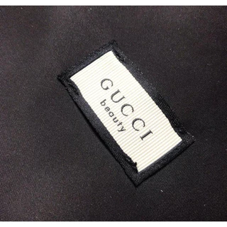กระเป๋ากุชชี่ Satin Black Pouch GUCCI Beauty Large Female Makeup Bag (สีดำ)ใส่เครื่องสำอาง ของเเท้