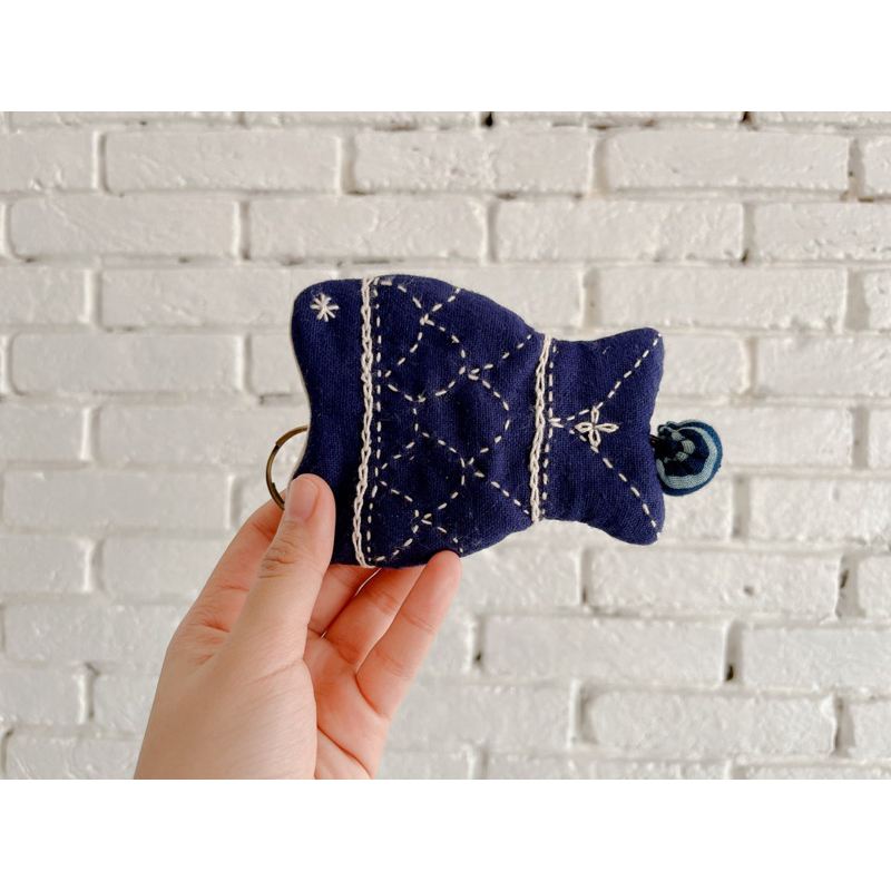 🌿🐳ที่เก็บกุญแจปลา” งานhandmade ปักลายผ้าสีพาลเทล” 🧜🏻‍♀️🧚🏻‍♀️