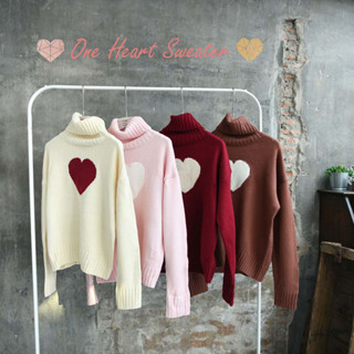 เสื้อไหมพรมคอเต่า One Heart Sweater