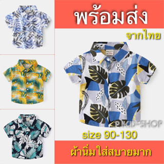 เสื้อเชิ้ตเด็กผู้ชาย เสื้อเชิ้ตแขนสั้นเด็ก พร้อมส่งจากไทย