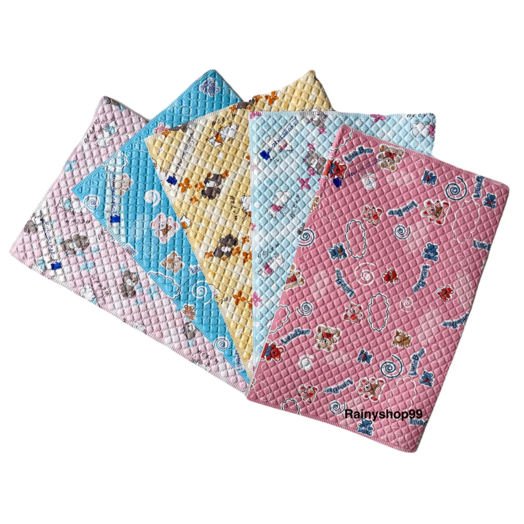ผ้ายางรองกันเปื้อนญี่ปุ่น Rainny ผ้ายางรองฉี่ ผ้ายางกันน้ำ (Size L) ขนาด 57x82 ซม. เเละ (Size S) ขนาด 44x58 ซม.