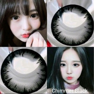 คอนแทคเลนส์ รุ่น Chimmer/Shimmer สีดำ/Black มีค่าสายตา (0.00)-(-6.00)