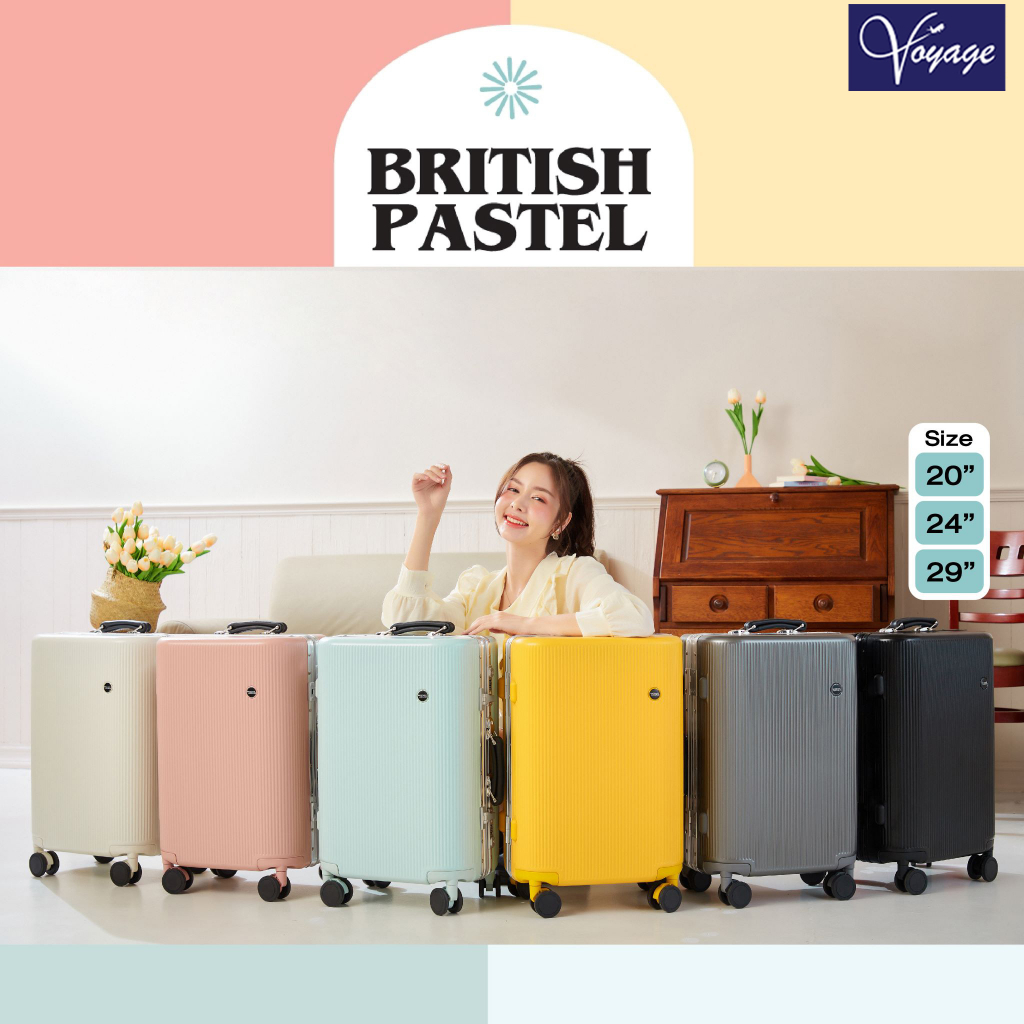 กระเป๋าเดินทาง รุ่น BRITISH PASTEL ดีไซน์หรูฟังก์ชั่นผิวกันรอย
