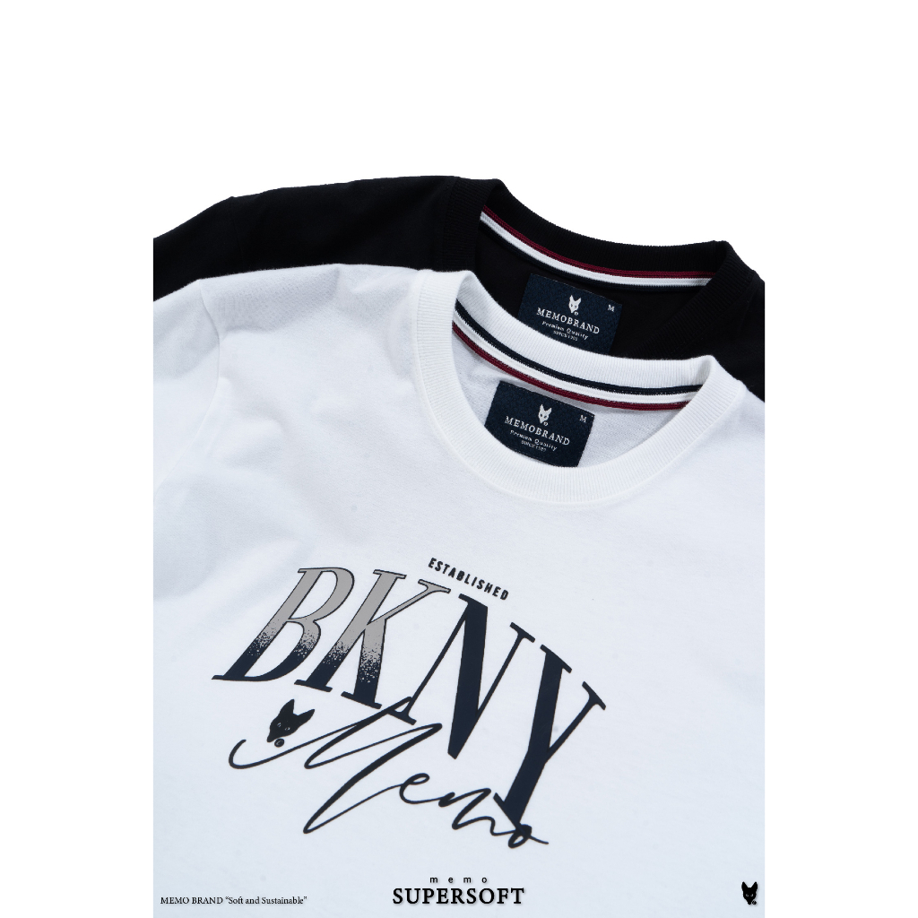 AEIOU เสื้อยืด Memo Supersoft Premium ลายสกรีน Brooklyn Love สินค้าลิขสิทธิ์แท้