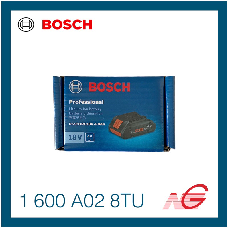 แบตเตอรี่ BOSCH PROCORE18V 4.0AH PROFESSIONAL 1600A028TU
