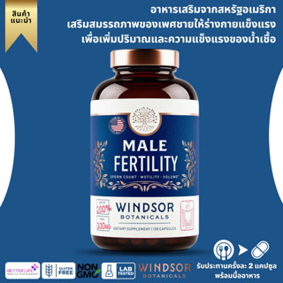 ** วิตามินบำรุงสำหรับผู้ชาย, เพิ่มน้ำอสุจิ ** WINDSOR BOTANICALS Male Fertility  หมดอายุ 12/2023 (No.244)