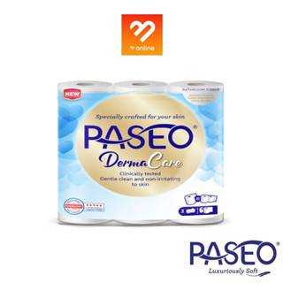 Paseo Derma Care พาซิโอ เดอร์ มาแคร์ ทิชชู่ม้วน 1 แพ็ค มี 6 ม้วน หนา 3 ชั้น ทิชชู่ กระดาษชำระ