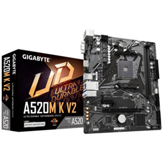 GIGABYTE A520M K V2 MAINBOARD (เมนบอร์ด) AM4 สินค้าใหม่มือ 1 ประกันศูนย์ไทย 3 ปี