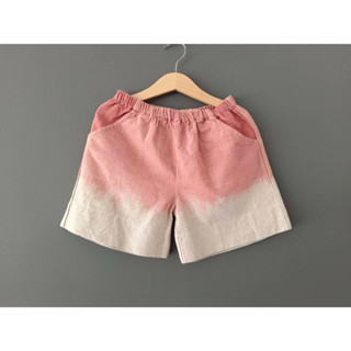 กางเกงเด็กขาสั้น Size 90 100 110 120 130 140 ย้อมสีปลอดสารพิษ