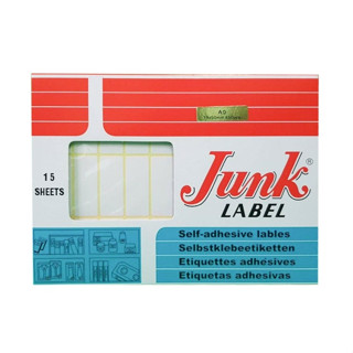 Junk Label (จั๊ง) สติ๊กเกอร์ติดป้ายราคา จำนวน 15 แผ่น/ กล่อง หลายขนาด