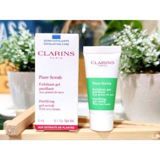 ❇️✨สคับGelเม็ดสคับละเอียดขัดได้ทั้งหน้าและริมฝีปาก✨❇️Clarins​ Comfort Scrub  Nourishing oil scrub 5ml.